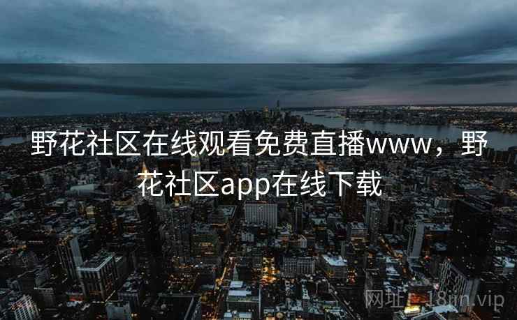 野花社区在线观看免费直播www，野花社区app在线下载