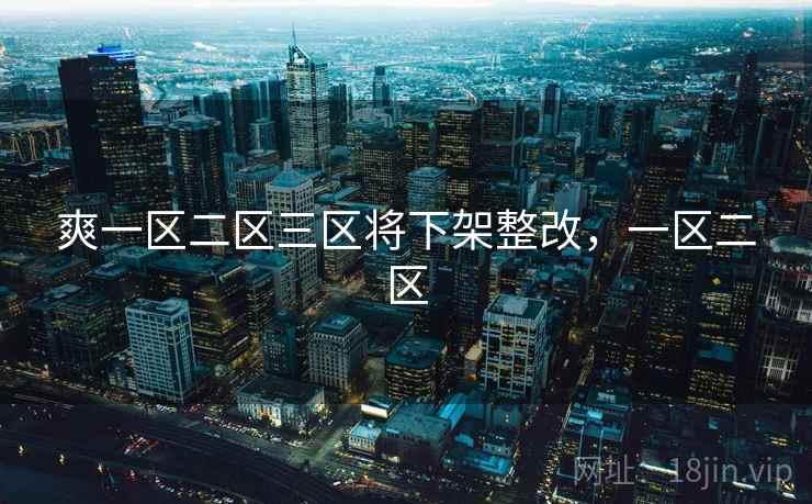 爽一区二区三区将下架整改，一区二区