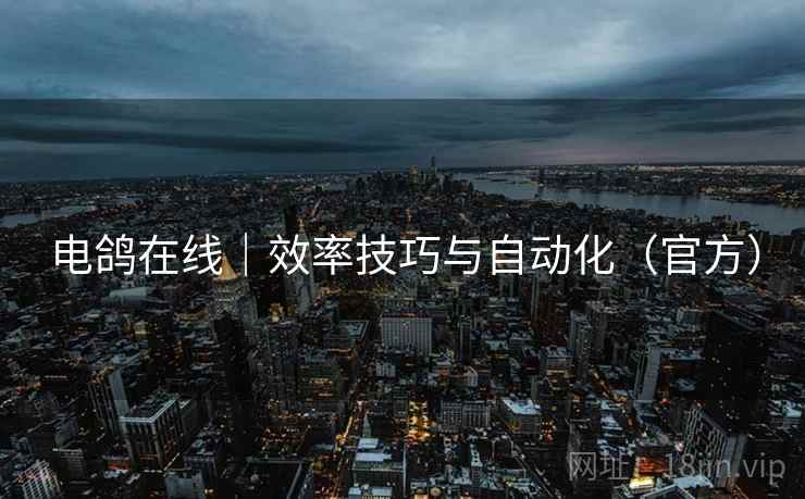 电鸽在线|效率技巧与自动化(官方) 电鸽在线|效率技巧与自动化(官方)